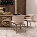 Elegant Gold Stainless Steel Frame Leather Upholstered Modern Dining Chair