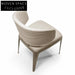 Elegant Gold Stainless Steel Frame Leather Upholstered Modern Dining Chair