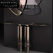 Elegant Gold Stainless Steel Frame Marble Top Hallway Living Room Console Table
