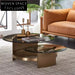 Elegant Gold Stainless Steel Glass Top Modern Living Room Coffee Table