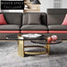 Elegant Gold Stainless Steel Glass Top Modern Living Room Coffee Table