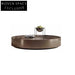Elegant Gold Stainless Steel Round Accent Coffee Table for Modern Living Room