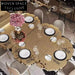 Elegant Gold Stainless Steel Round Rectangle Modern Dining Table