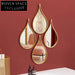 Elegant Gold Wood Frame Drop Shape Wall Mirror Modern Nordic Decorative Accent Piece