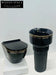 Elegant Golden Ceramic Pedestal Wash Basin, Modern Floor Mounted Bathroom Sink