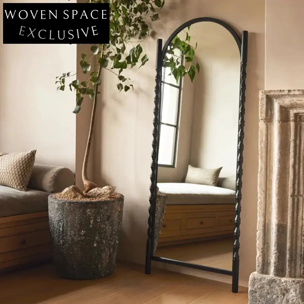 Elegant Golden Frame Full-Length Floor-Standing Dressing Room Mirror