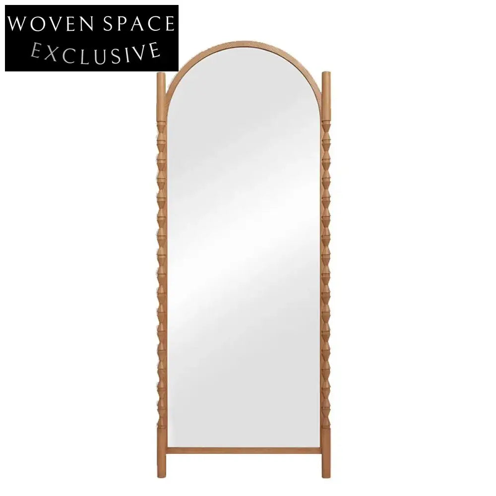 Elegant Golden Frame Full-Length Floor-Standing Dressing Room Mirror