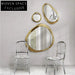 Elegant Golden Irregular Wall Mirror - Modern Decorative Accent Dressing Mirror