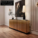 Elegant Golden Metal 4-Door Console for Modern Living Room Sideboard
