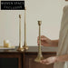 Elegant Golden Metal Home Table Decor Candle Holder Set