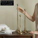 Elegant Golden Metal Home Table Decor Candle Holder Set