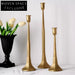 Elegant Golden Metal Home Table Decor Candle Holder Set