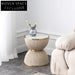 Elegant Golden Stainless Steel Round Sofa Side Table with Faux Marble Top