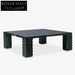 Elegant Green Marble Square Coffee Table for Luxury Living Room Spaces