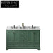 Elegant Green Modern Solid Wood Bathroom Vanity Cabinet with Soft-Close Drawers