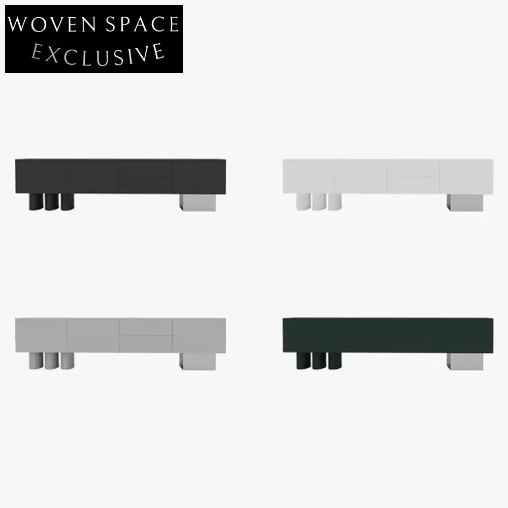 Elegant Green Solid Wood Multi-Layer Minimalist Storage Cabinet Home Furniture