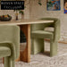 Elegant Green Velvet Curved Back Armchair for Dining and Living Spaces Chair