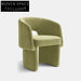 Elegant Green Velvet Curved Back Armchair for Dining and Living Spaces Chair