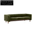 Elegant Mid-Century Modern Green Velvet Sofa - Tufted 81.5 Inch Wood Frame