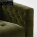 Elegant Mid-Century Modern Green Velvet Sofa - Tufted 81.5 Inch Wood Frame