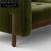 Elegant Mid-Century Modern Green Velvet Sofa - Tufted 81.5 Inch Wood Frame