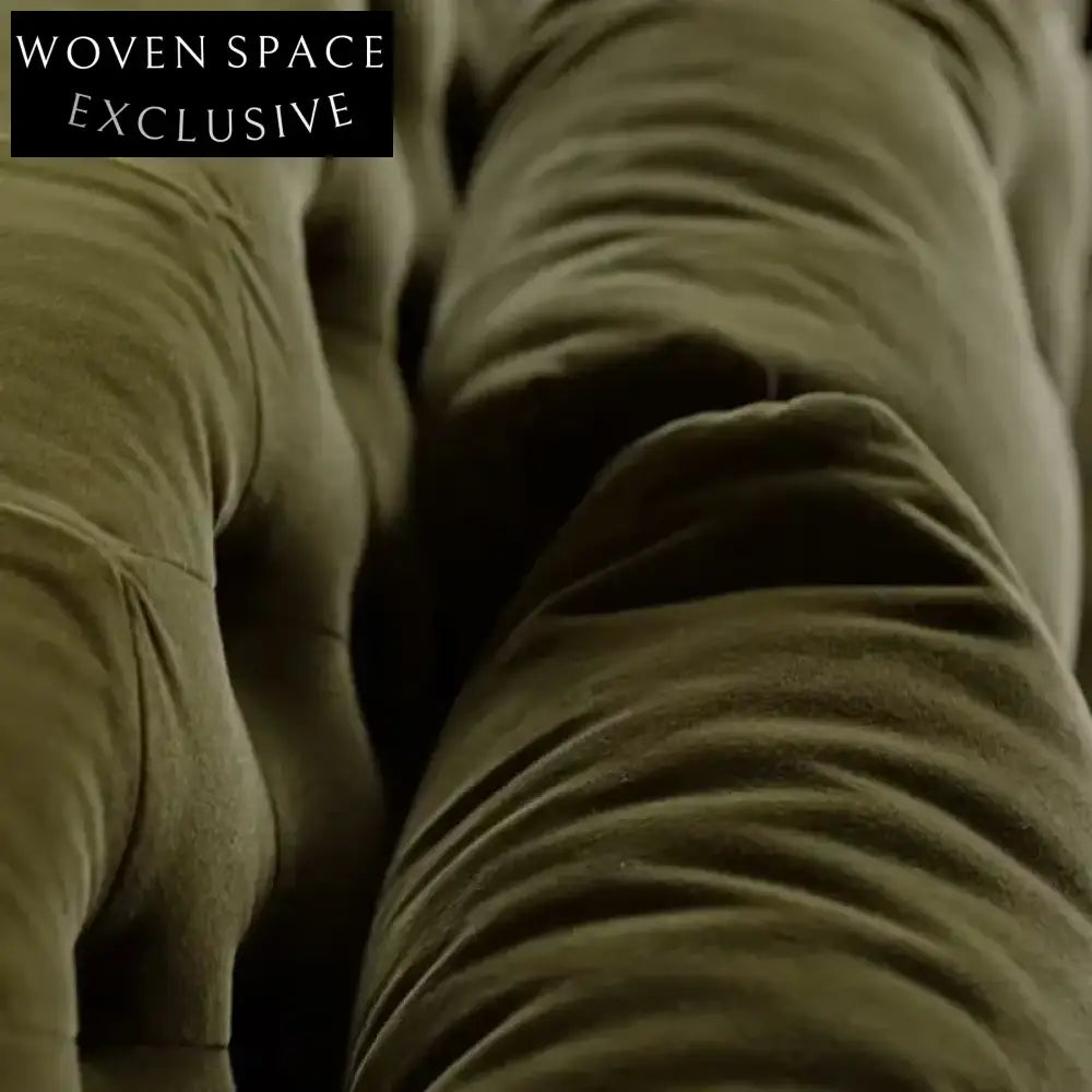 Elegant Mid-Century Modern Green Velvet Sofa - Tufted 81.5 Inch Wood Frame