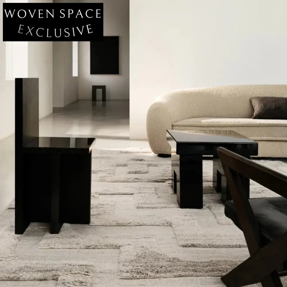 Elegant Handcrafted Cream Polyester Plush Area Rug for Living Room Bedroom