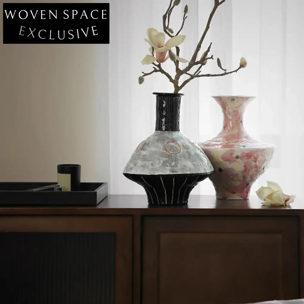 Elegant Handmade Ceramic Flower Vase Set for Nordic Home Decor Weddings