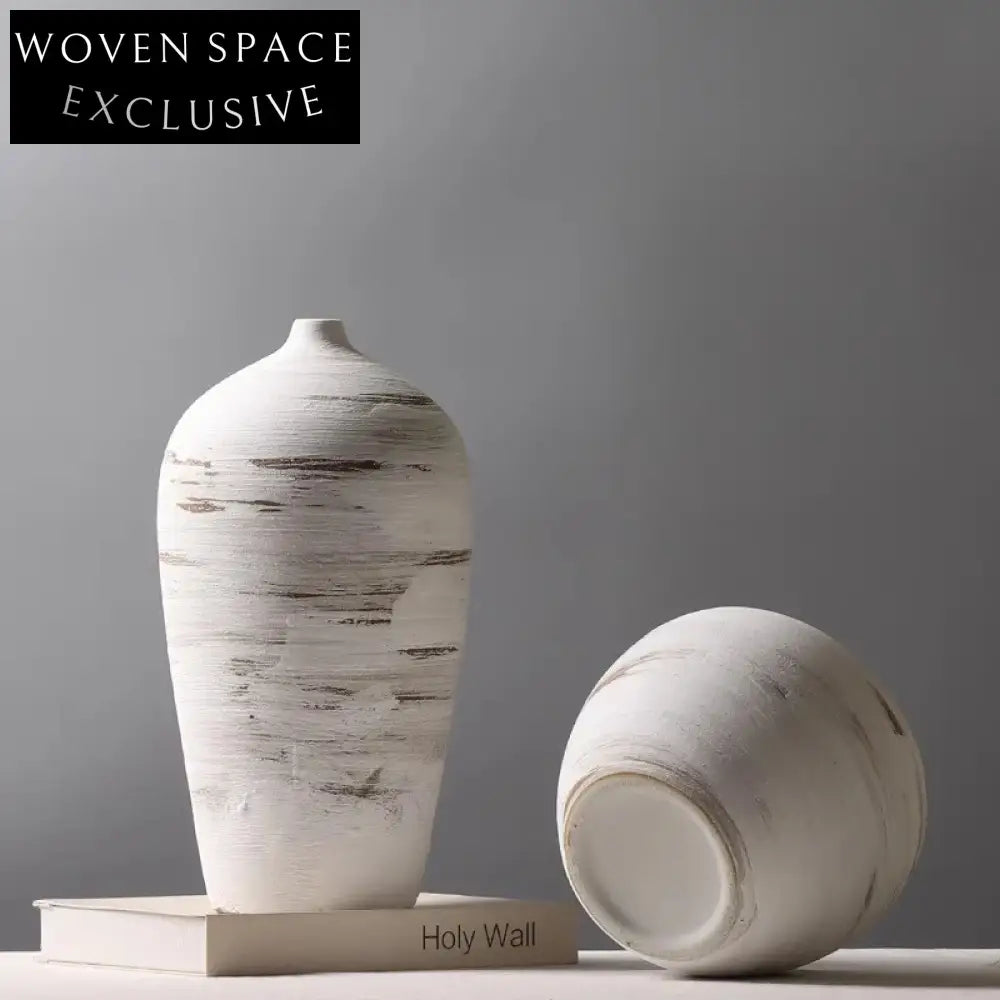 Elegant Handmade Ceramic Flower Vase Set for Tabletop Vases