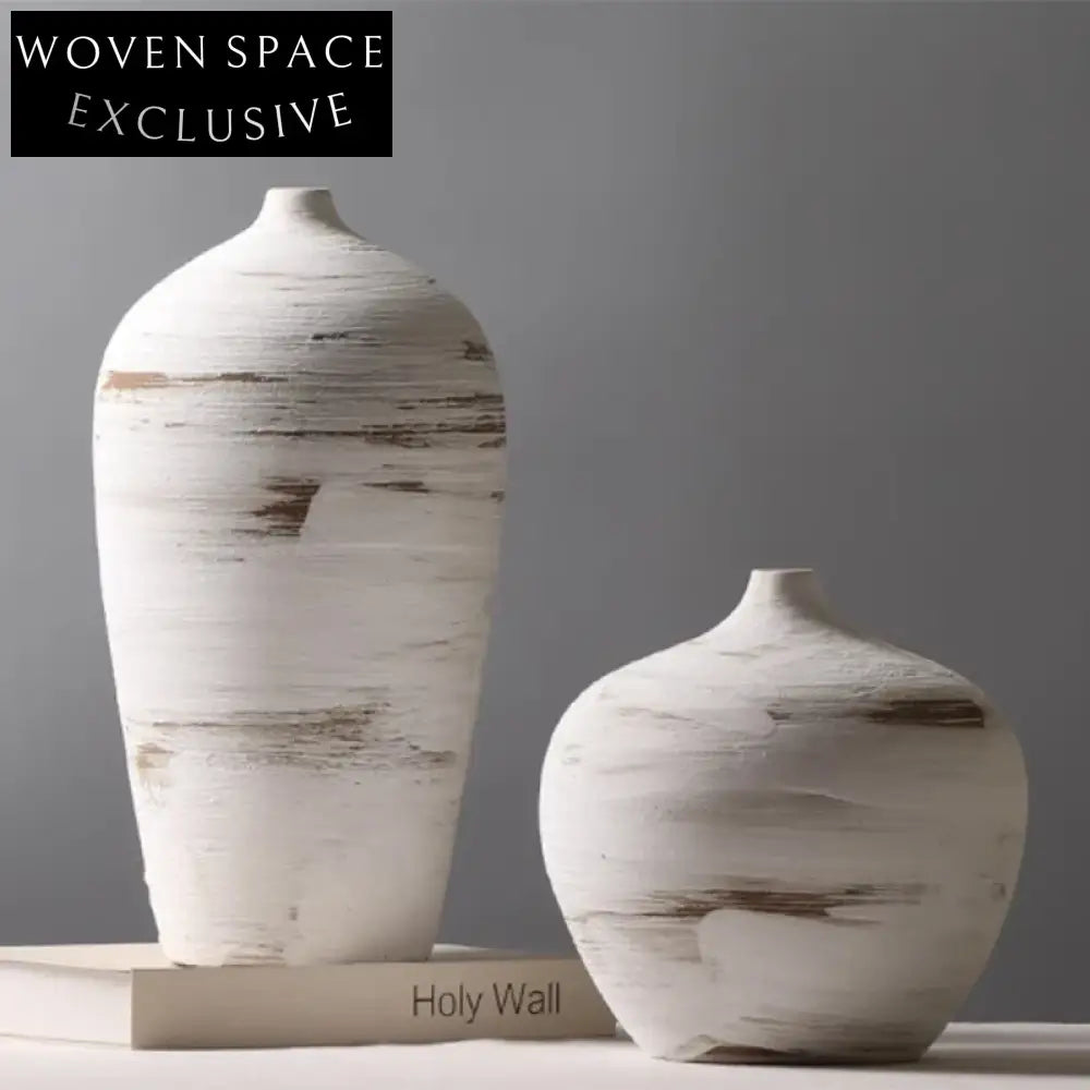 Elegant Handmade Ceramic Flower Vase Set for Tabletop Vases