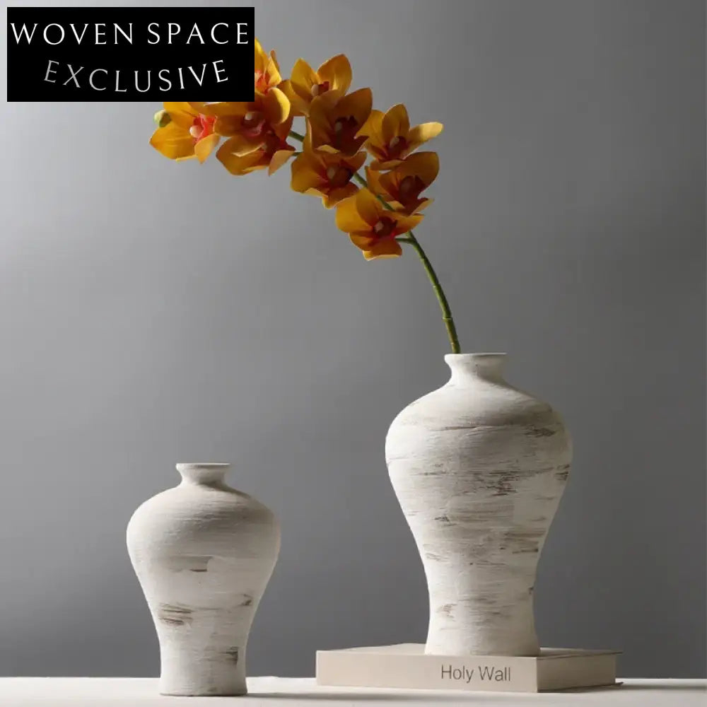 Elegant Handmade Ceramic Flower Vase Set for Tabletop Vases