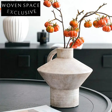 Elegant Handmade Ceramic Flower Vase Set - Nordic Art Decor Accent Piece