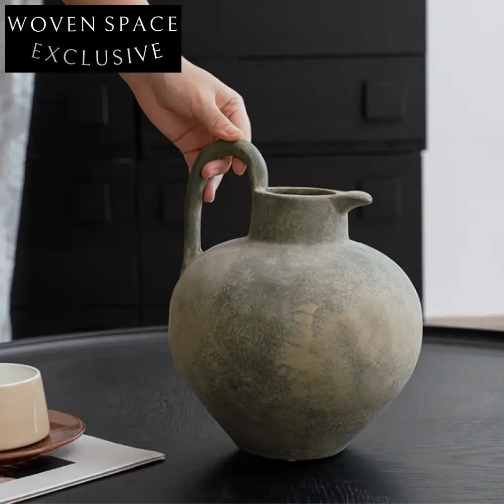 Elegant Handmade Ceramic Flower Vase Set - Nordic Art Decor Accent Piece