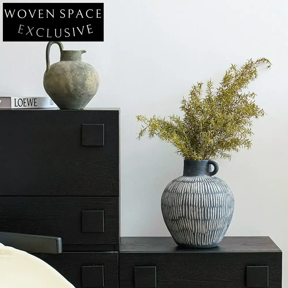 Elegant Handmade Ceramic Flower Vase Set - Nordic Art Decor Accent Piece