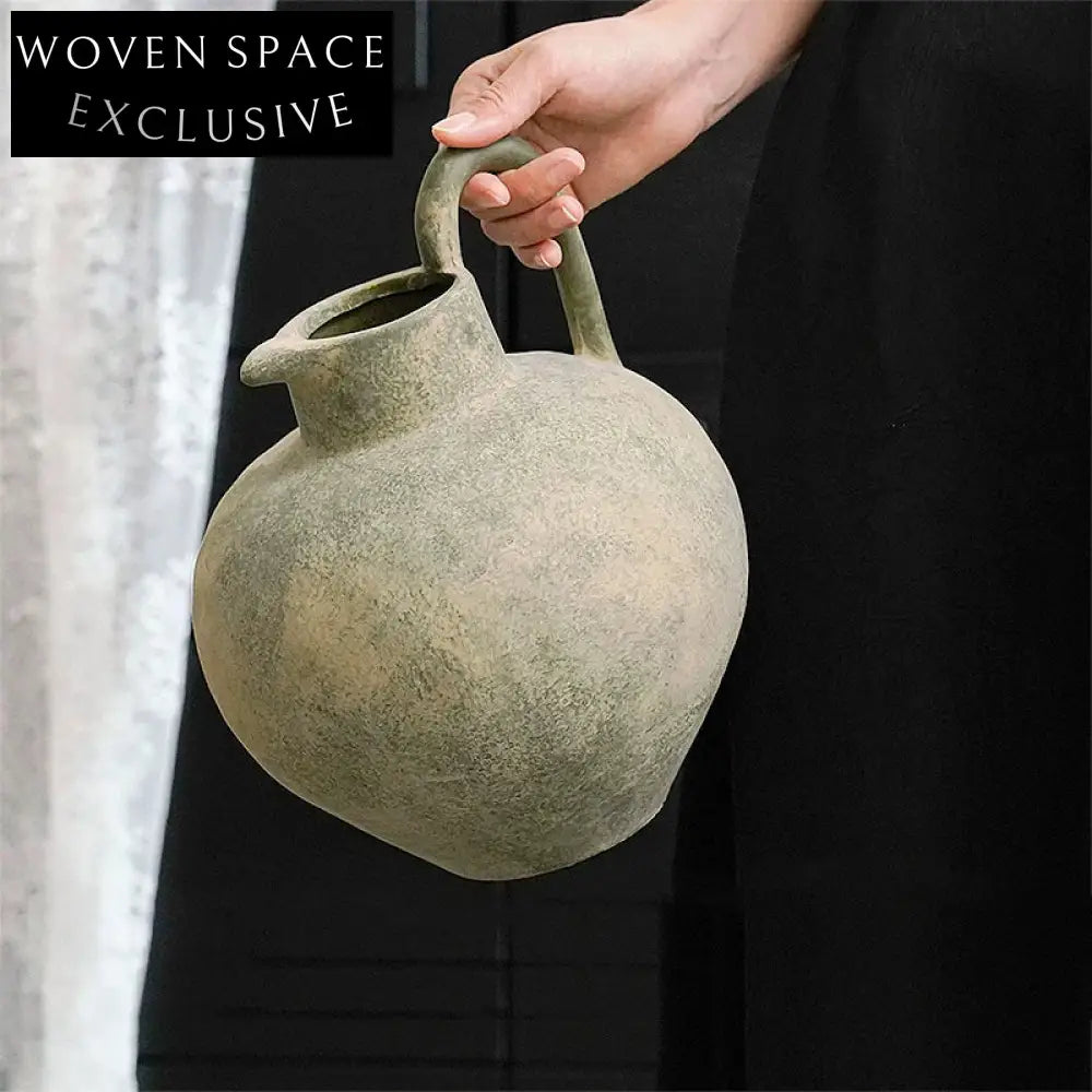 Elegant Handmade Ceramic Flower Vase Set - Nordic Art Decor Accent Piece