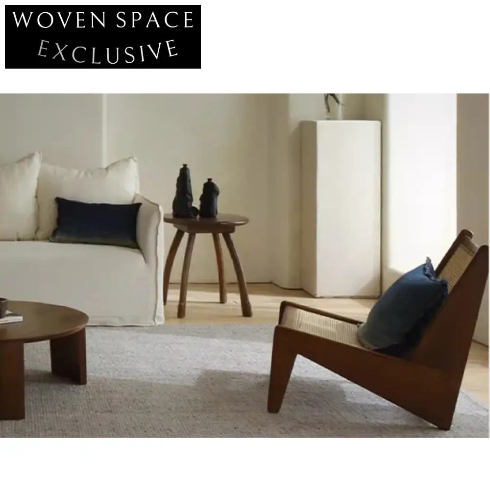 Elegant Handmade Minimalist Japanese Solid Wood Wabi Sabi Coffee Table