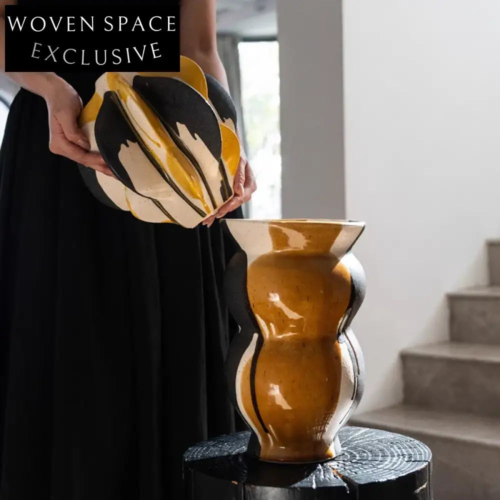 Elegant Handmade Nordic Ceramic Flower Vase Set for Modern Home Decor