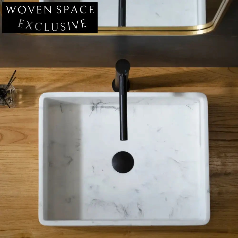 Elegant Handmade Resin Bathroom Countertop Vessel Sink - Modern Artificial Stone Basin