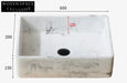 Elegant Handmade Resin Bathroom Countertop Vessel Sink - Modern Artificial Stone Basin