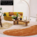 Elegant Handmade Tencel Round Area Rug - Modern Luxury Geometric Design for Living Room Bedroom