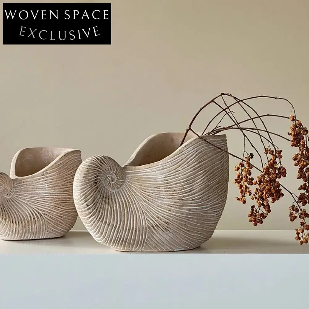 Elegant Handmade Wabi-Sabi Ceramic Flower Vase - Rustic Modern Tabletop Decor