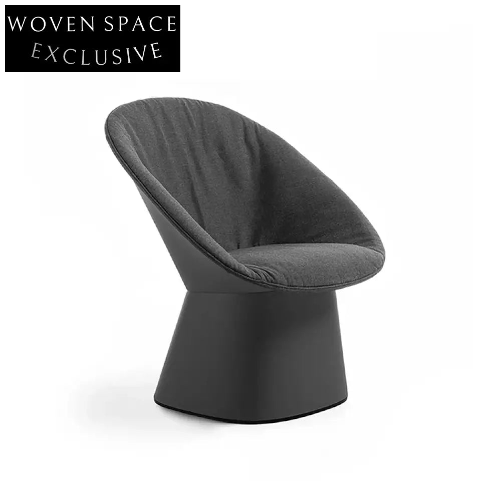 Elegant High-Back Fiberglass Accent Chair, Plush Leather Upholstery for Living Room