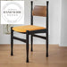 Elegant High Back French Modern Solid Wood Veneer Dining Chair