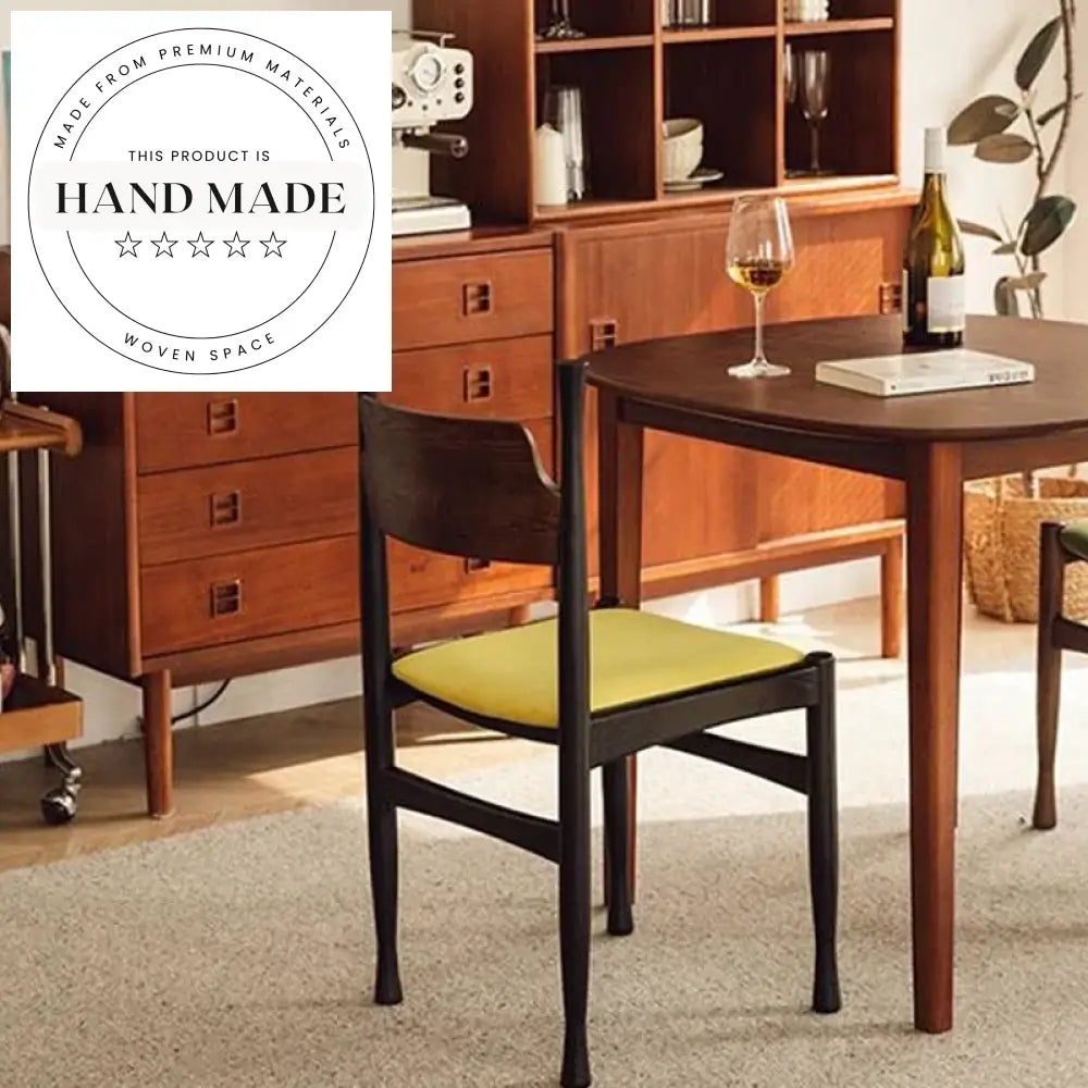 Elegant High Back French Modern Solid Wood Veneer Dining Chair