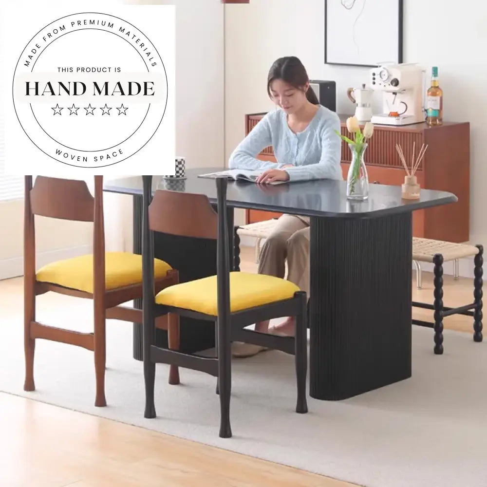 Elegant High Back French Modern Solid Wood Veneer Dining Chair