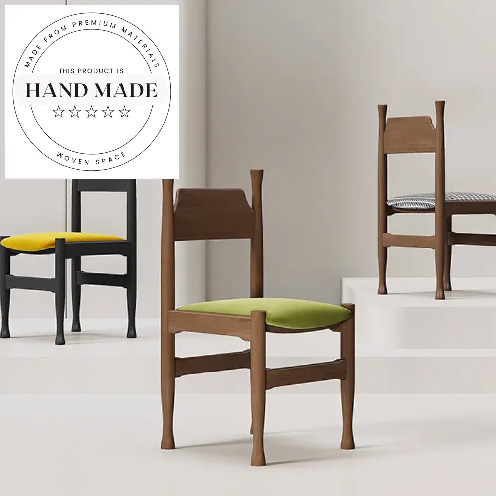 Elegant High Back French Modern Solid Wood Veneer Dining Chair