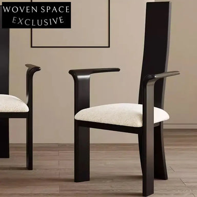 Elegant High Back Solid Wood Frame Designer Modern Dining Room Chair