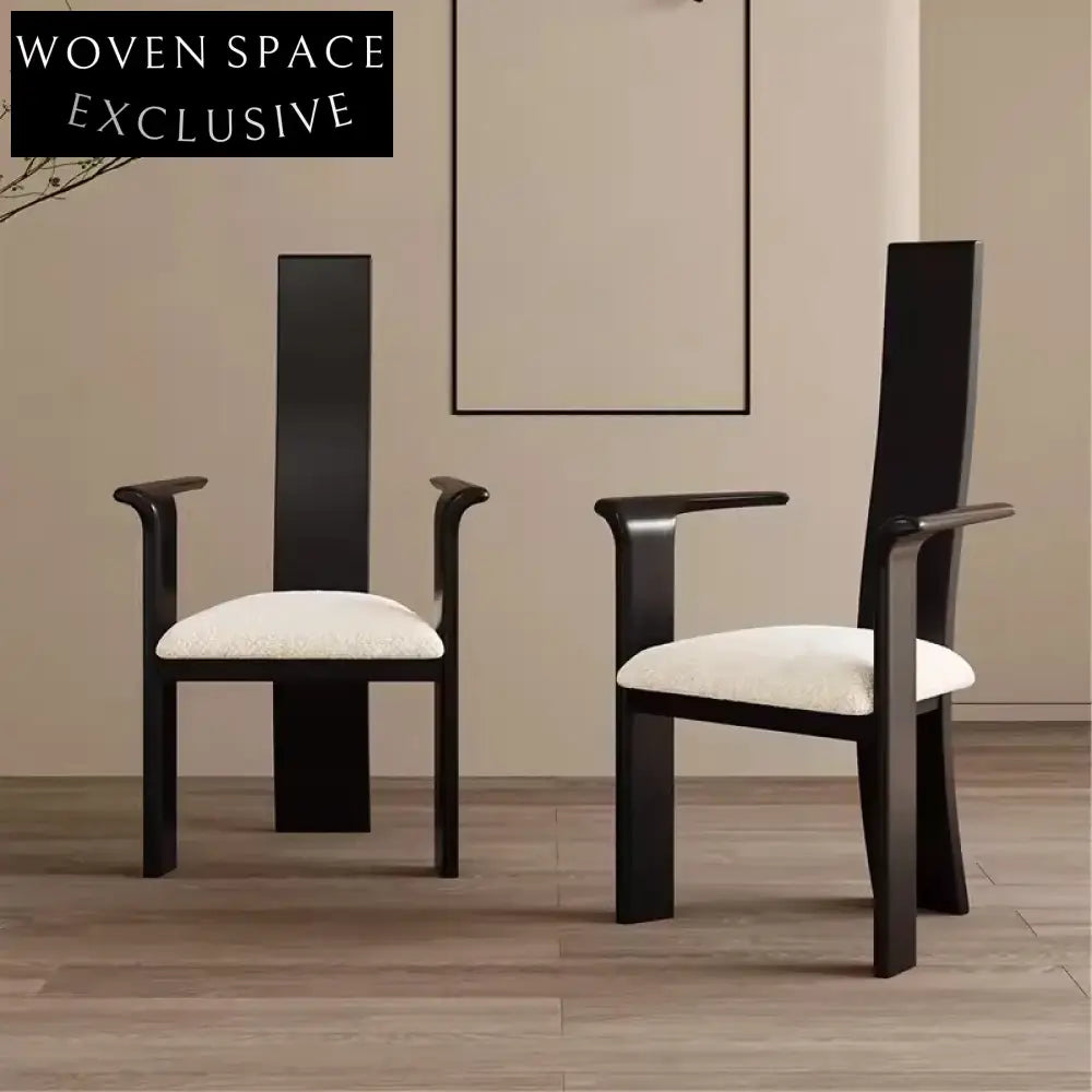 Elegant High Back Solid Wood Frame Designer Modern Dining Room Chair