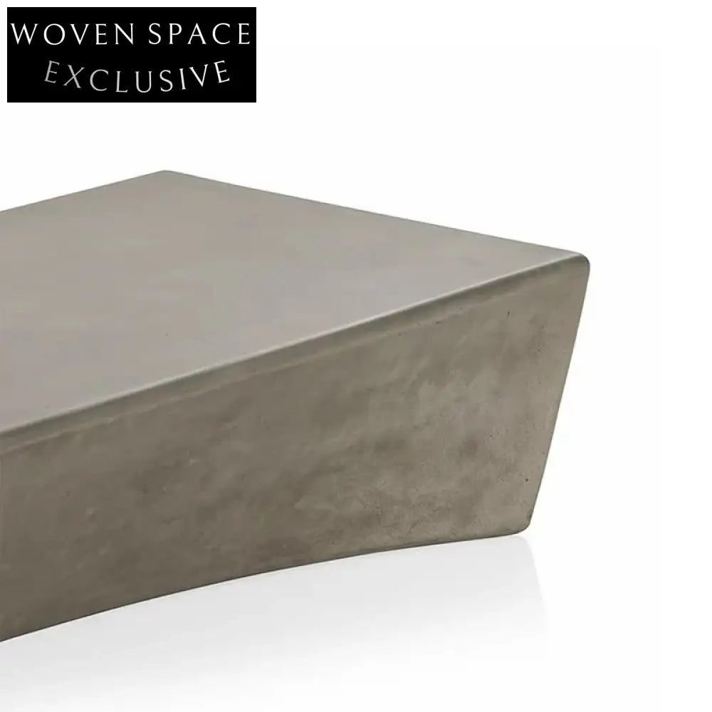 Elegant Industrial Grey Travertine Irregular Coffee Table for Living Room