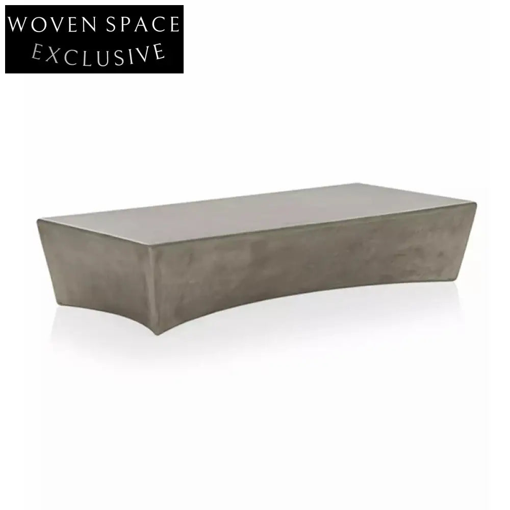 Elegant Industrial Grey Travertine Irregular Coffee Table for Living Room